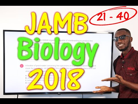 JAMB CBT Biology 2018 Past Questions 21 - 40