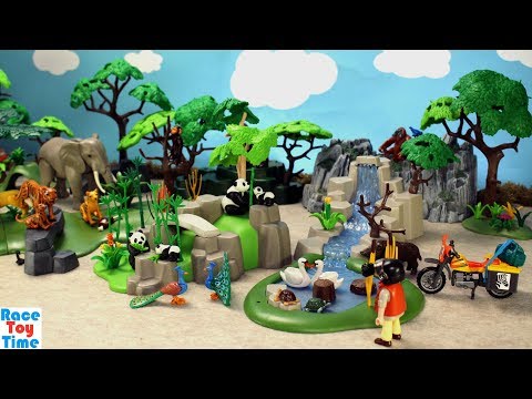 Playmobil Pandas in Bamboo Forest Playset with Toy Animals Fun Toys For Kids - Learn Animal Names