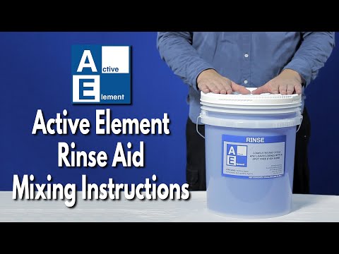 Rinse Aid Mixing Instructions - Active Element - Commercial Dishwasher Rinse Aid