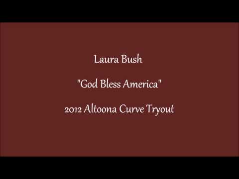 Laura Bush - Altoona Curve Audition God Bless America