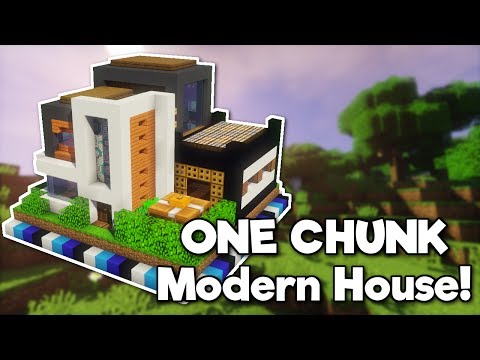 Pixlriffs - Minecraft: Modern House in ONE CHUNK!