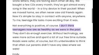 B1.1 - U3 - Is teenage life now better than in the past?