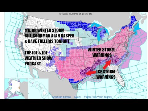 Major Winter Storm This Weekend Eastern US SPECIAL Joe & Joe Weather Show Live Coverage