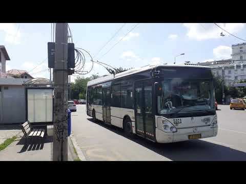 Troleibuzul Irisbus Citelis #5371 pe linia 66 părăsind stația Spitalul Fundeni