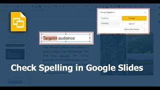 How to Check Spelling and Grammar in Google Slides Document