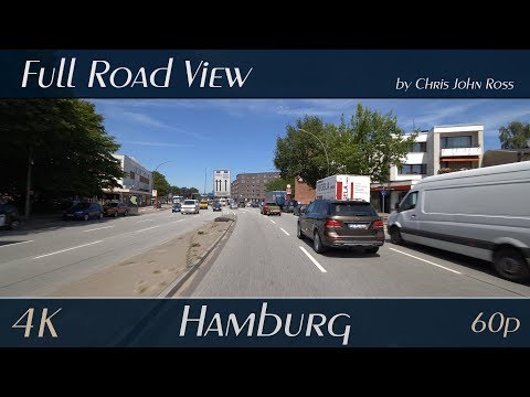 Hamburg, Germany: Stellingen - Kieler Straße (Langenfelder Damm - Sportplatzring) - 4K (2160p/60p)