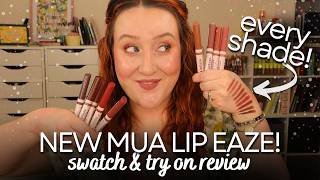 *NEW* MUA LIP EAZE SWATCH & TRY ON EVERY SHADE! Blurring Lip Liner Stick Cruelty Free & Drugstore!