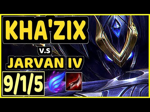 AGURIN (KHA'ZIX) vs JARVAN IV - 9/1/5 KDA JUNGLE CHALLENGER GAMEPLAY - EUW