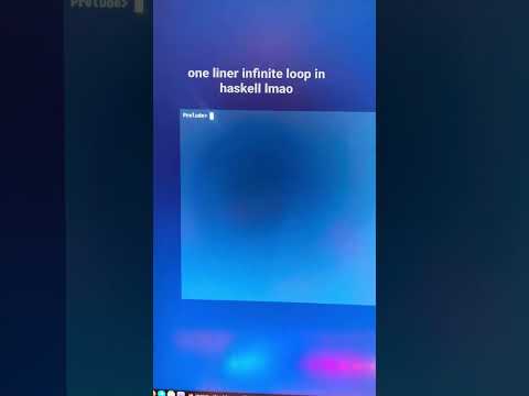 Printing something infinitely in haskell is too easy