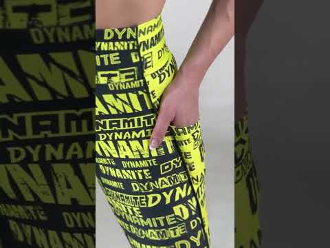 Dynamite Brazil Typography Legging - Yellow/Black - L402