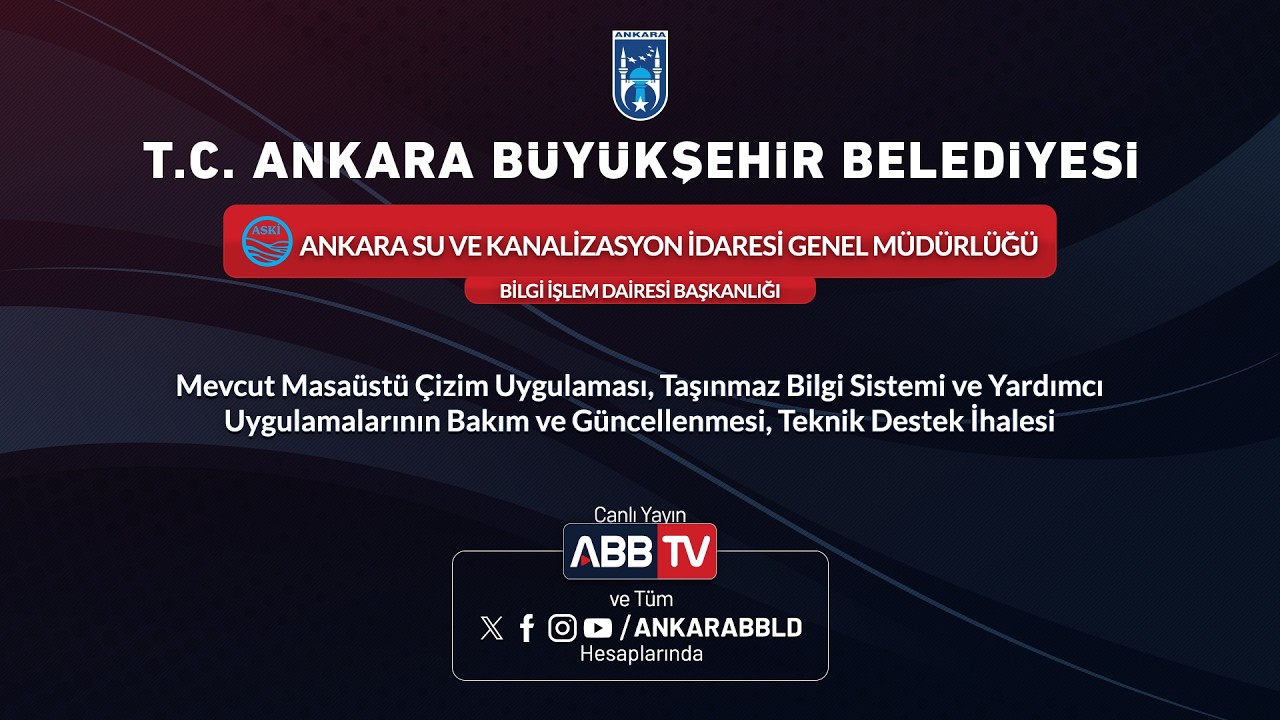 ASKİ-Taşınmaz Bilgi Sistemi veYardımcı Uygulamalarının Bakım ve Güncellenmesi, Teknik Destek ihalesi
