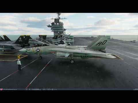 DCS F-14 early A - Landing in the carrier