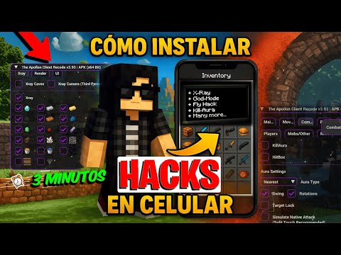🔥INSTALAR HACKS para CELULAR - MINECRAFT PE/BEDROCK  - ⛏️ Apollon Client MCPE 1.21.80  | GRATIS