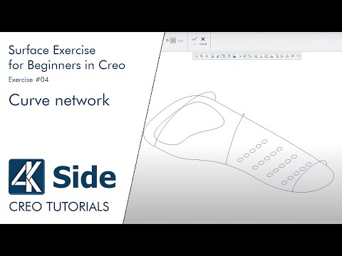 Basic 3D Surface Exercise for Beginners in Creo - Exercise #04 | Creo Tutorial - Curve network
