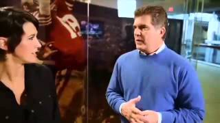 Former 49ers Cheerleader Melissa Galvin with KTVU's Joe Fonzi