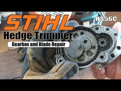 Stihl hs56c hedge trimmer - gearbox and blade repair