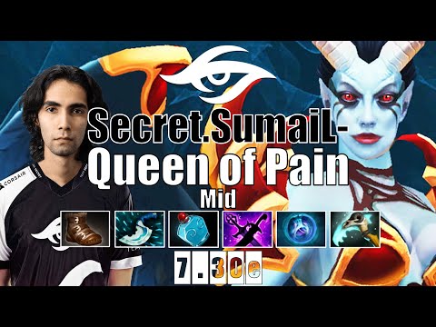 Queen of Pain Mid | Secret.SumaiL- | 200 IQ BLINK DAGGER BUILD | 7.30e Gameplay Highlights