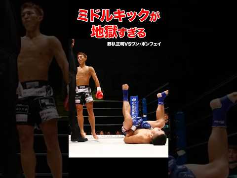 悶絶必死⚡️ミドルキックが地獄すぎる #shorts #k1 #格闘技 #ko