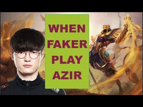 SK TELCOM T1 Faker AZIR vs FIZZ Mid - Patch 10.5 KR Ranked