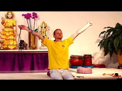 Yogastunde "Chakrakonzentration" Mittelstufe - Yoga Vidya Grundreihe Live 09:15 - 01.10.2020