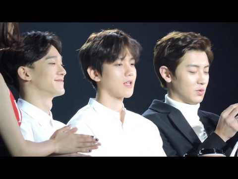 151227 SBS 가요대전 EXO 엑소 종대 백현 찬열 가수석 대기