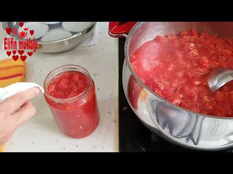, title : 'Ters çevirmeden şişe kaynatmadan kolay sağlıkı kışlık domates konservesi nasıl yapılır ? Konserve'