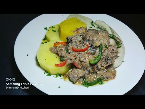 Jamaican Salt Mackerel RunDown||Dianna In Di Kitchen|| How To Cook Mackerel Run Dung from Scratch