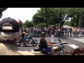 A female Army Soldier stops her bike during Rolling Thunder XXV t