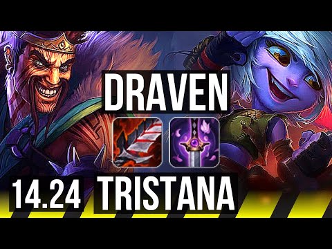 DRAVEN & Pyke vs TRISTANA & Lulu (ADC) | KR Master | 14.24