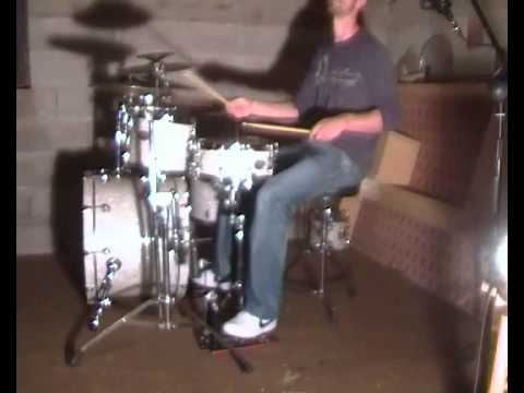 Practicing left foot on cowbell (Ivan Kelava)