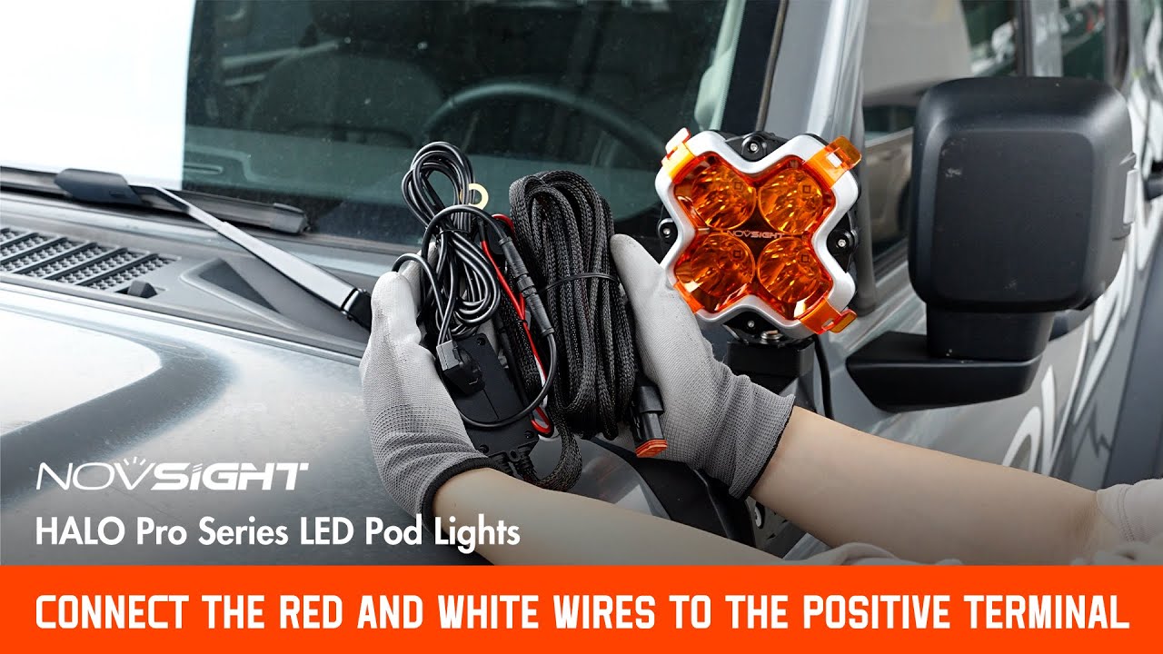 NOVSIGHT HALOプロシリーズ 3インチライト NOVSIGHT HALO Pro Series 3-inch LED Pod Lights with Dynamic DRL