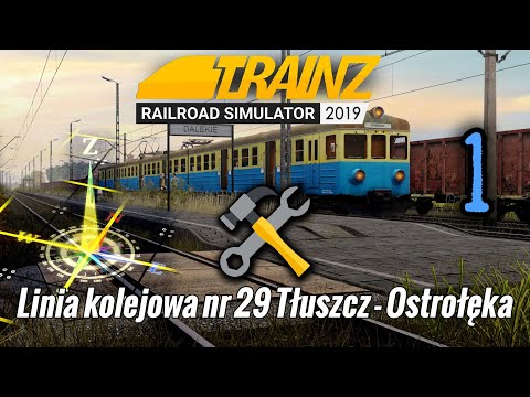 Mapa linia kolejowa nr 29 Tłuszcz - Ostrołęka TRS2019 stan na 6.11.2022