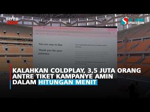 Kalahkan Coldplay, 3,5 Juta Orang Antre Tiket Kampanye AMIN dalam Hitungan Menit