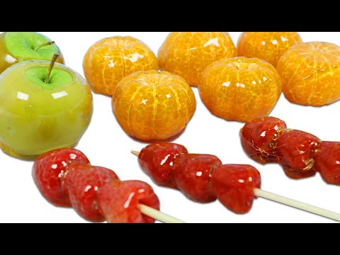 How to Make Candied Tangerine, Apple, Raspberry Tanghulu!