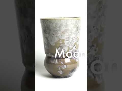 Crystalline glaze | Silver Moon 🌙 #ceramic #pottery #glaze #crystalline #shorts