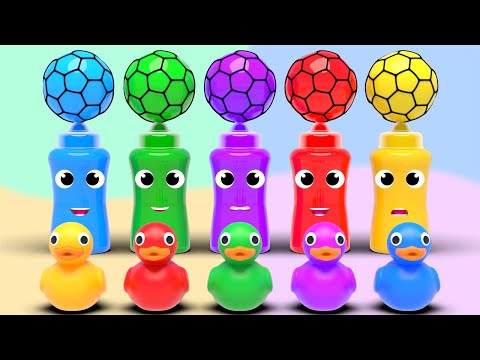 Color Baby Bottle Song | 5 Little Ducks Nursery Rhymes Playground | Baby & Kids Songs