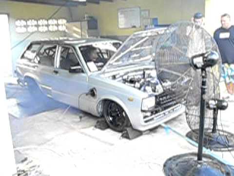 Good 2 Racing Starlet @ Curacao Dyno Center - 2nd pull