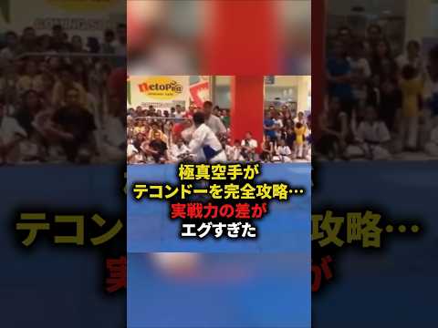 極真空手がテコンドーを完全攻略⋯実践力の差がエグすぎた　#格闘技