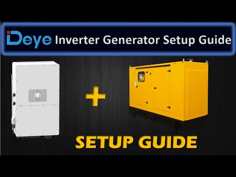 Deye Inverter - Generator How To Setup Guide
