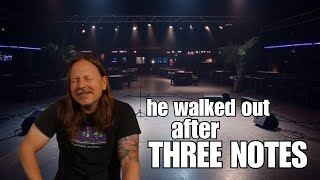 The most famous guitarist in the world walked out when I did this