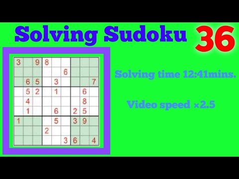 Solving sudoku 36