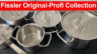 Fissler Original-Profi Collection / Edelstahl-Kochtopfset, 5-teilig. Töpfe & Metal-Deckel | Unboxing