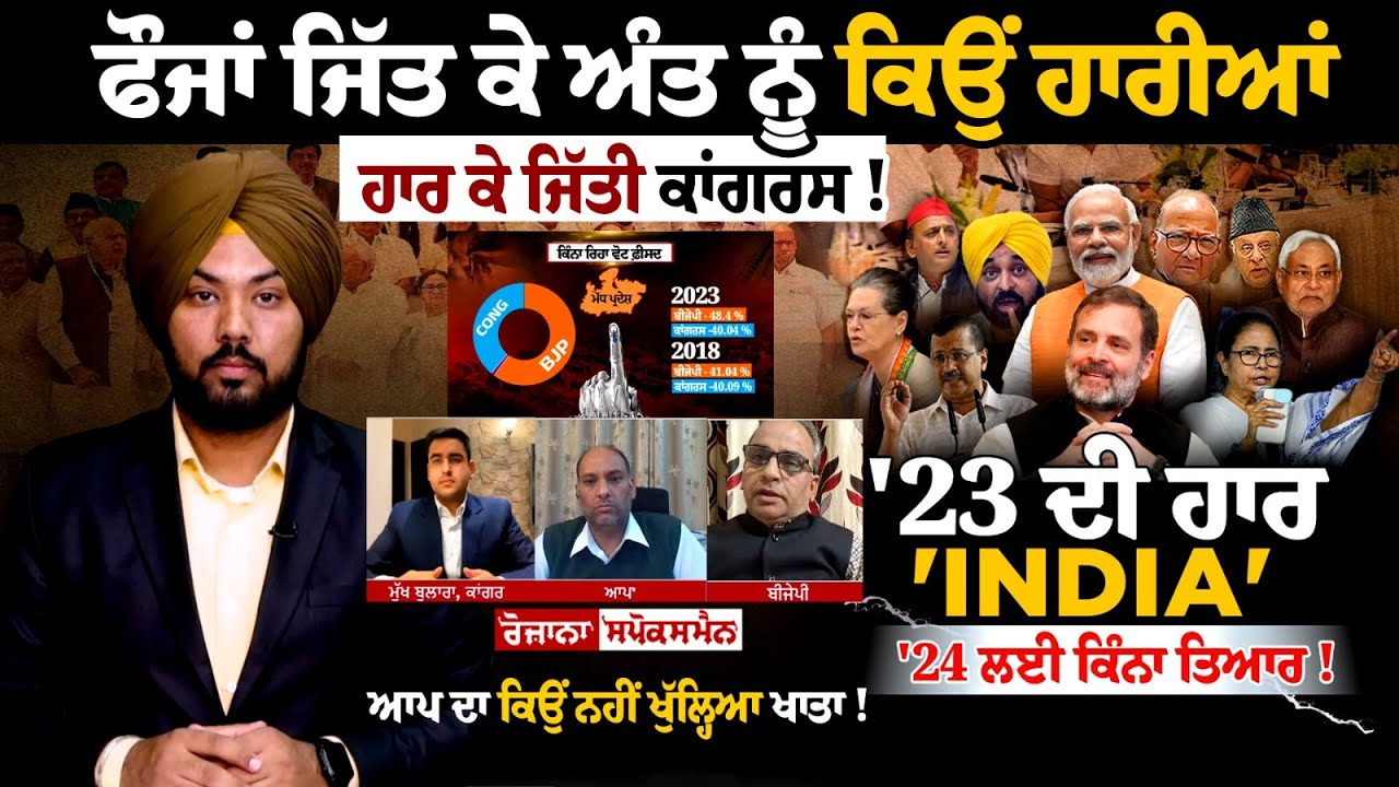 ਹਾਰ ਤੋਂ ਬਾਅਦ INDIA ਦੀ ਨਵੀਂ ਰਣਨੀਤੀ ਕੀ ਜੁੜੇਗਾ ਭਾਰਤ ਤੇ ਜਿੱਤੇਗਾ INDIA ਹਾਰ ਤੋਂ ਬਾਅਦ INDIA ਦੀ ਨਵੀਂ ਰਣਨੀਤੀ ਕੀ ਜੁੜੇਗਾ ਭਾਰਤ ਤੇ ਜਿੱਤੇਗਾ INDIA