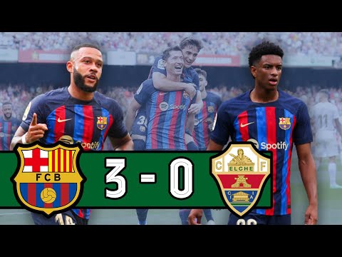 5 Headlines from Barcelona's 3-0 Win vs. Elche | Memphis and Lewy on target and Balde makes progress