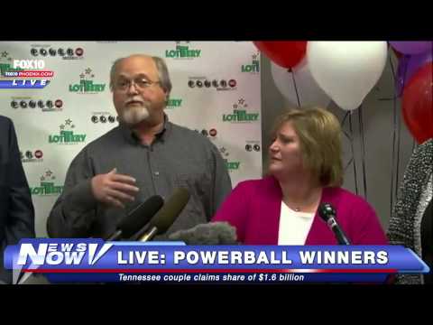 FNN: Powerball Jackpot Winners Claim Prize in Tennessee - Press Conference
