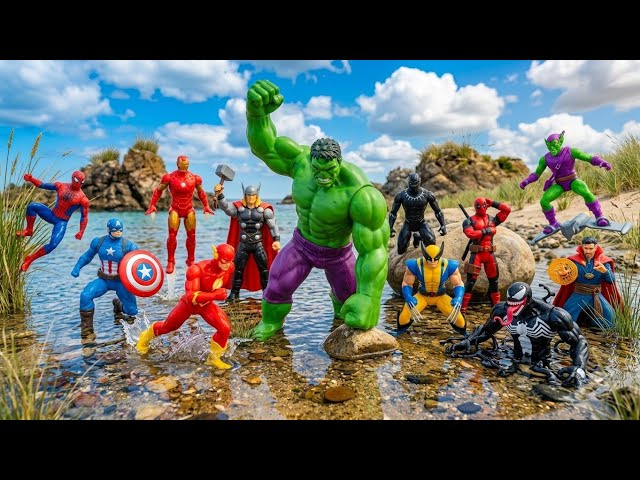Vídeo relacionado con Marvel Toalla de playa Avengers, 90 x 170 cm, diseño de superhéroes Hulk Iron Man Capitán América