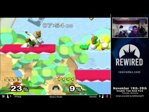 Rewired 2016 Melee Singles Wave 2 Pools - PF|Kali (Yoshi) vs Morrito (Fox)