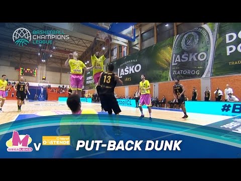 Kaba with the big put-back dunk