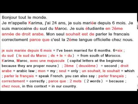 Présentation de Karima.