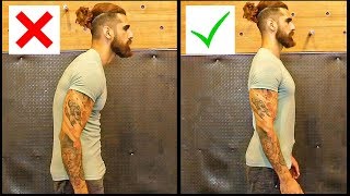 Fix Bad Posture in 10 Mins | 4 EASY EXERCISES to CORRECT Your Posture